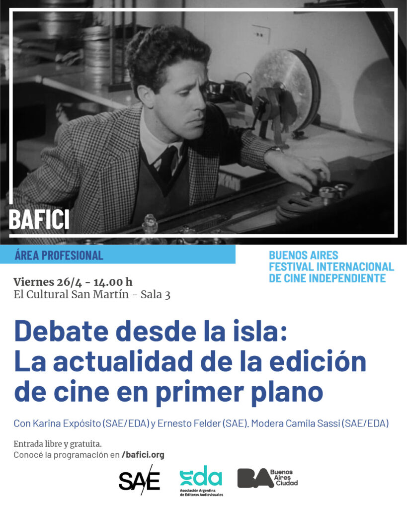 BAFICI25-Flyers-AAEE-Debate desde la isla La actualidad de la edición de cine en primer plano
